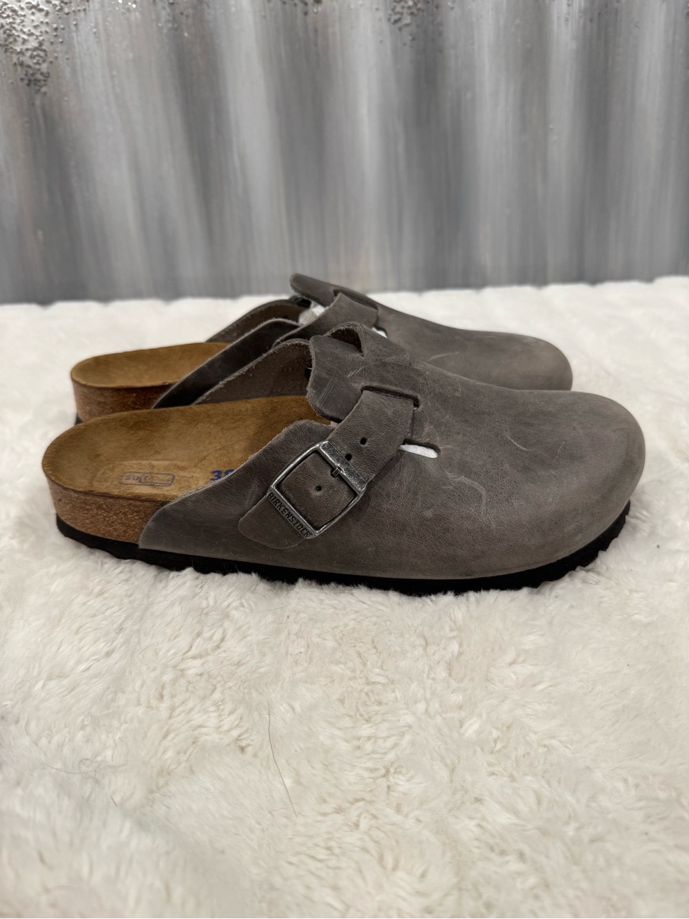 Birkenstock Boston Oiled Leather Clog iron - Picture 3 of 10